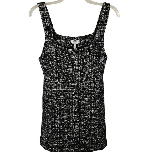 & Other Stories Women US 6 Mini Dress B&W Recycled Cotton Tweed Square Neck $199 - Picture 1 of 12